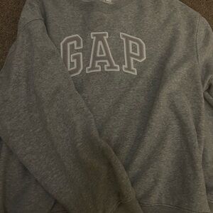 GAP Heather Gray Logo Sweatshirt